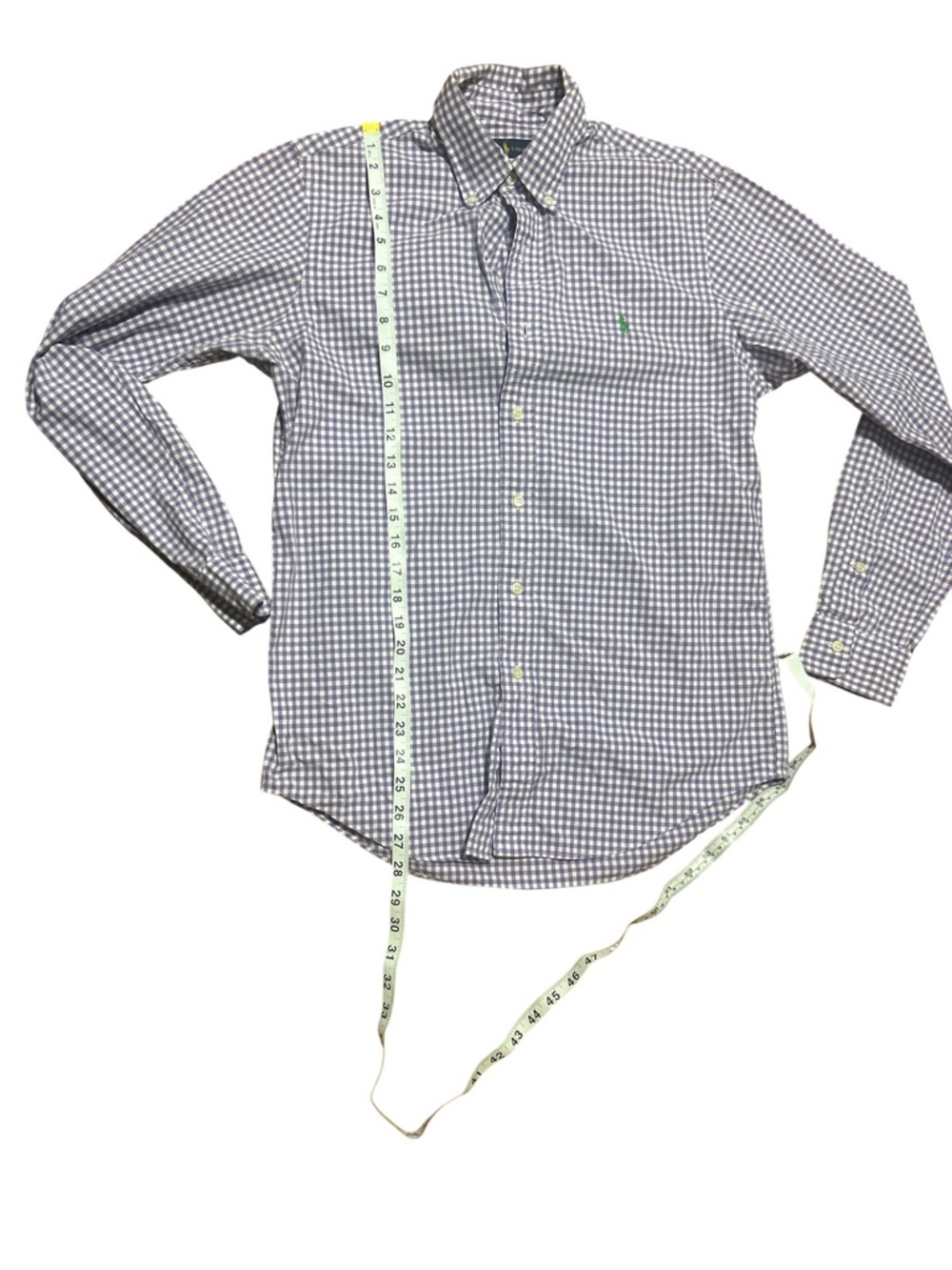 Ralph Lauren Polo Lavender Gingham Shirt Mens Small Custom Fit Button Up - Picture 5 of 6